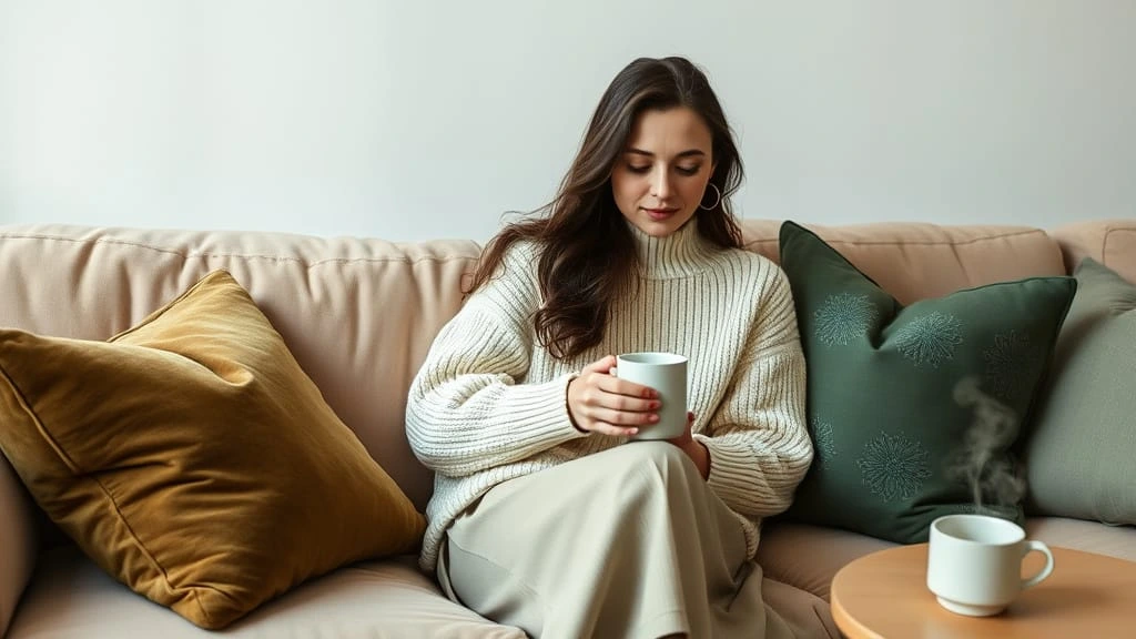 Cozy living room with layered home decor rugs in modern and boho style