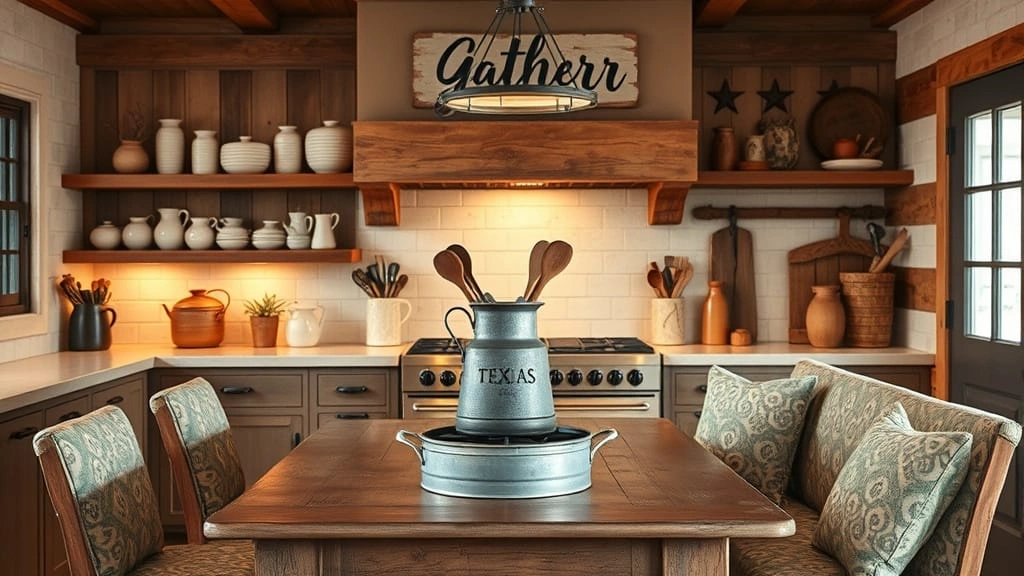 Farmhouse Kitchen Styled with Texas Decor Charm