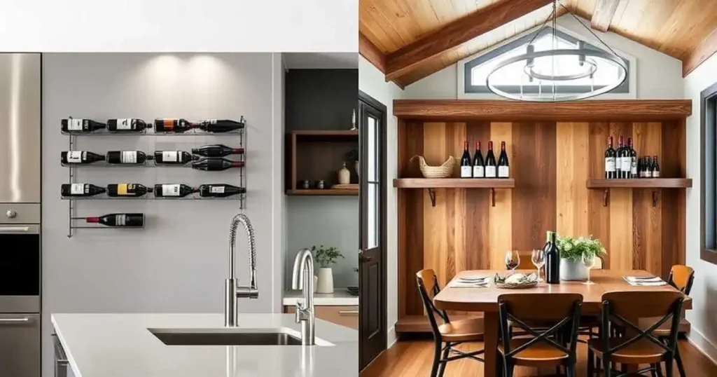 Metal vs. Wood Decorative Wall Mounted Wine Racks